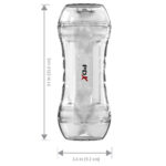 PDX Wet Pussies Super Flip-A-Pussy Over - Clear - Clear Dual Ended Self Lubricating Stroker (Vagina & Ass) - Image 7
