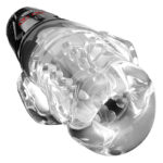 PDX Elite Ultra Milker Pro - Clear USB Rechargeable Vibrating & Sucking Auto Stroker - Image 4