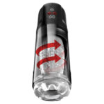 PDX Elite Mega-Bator Pro - Clear USB Rechargeable Vibrating & Spinning Auto Stroker - Image 2