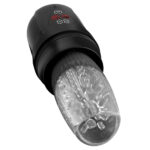 PDX Elite Mega-Bator Pro - Clear USB Rechargeable Vibrating & Spinning Auto Stroker - Image 4
