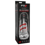 PDX Elite Mega-Bator Pro - Clear USB Rechargeable Vibrating & Spinning Auto Stroker - Image 9