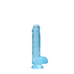 REALROCK 6'' Realistic Dildo With Balls - Blue 15.2 cm Dong - Image 3