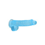 REALROCK 6'' Realistic Dildo With Balls - Blue 15.2 cm Dong - Image 4