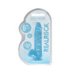 REALROCK 6'' Realistic Dildo With Balls - Blue 15.2 cm Dong - Image 8