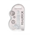 REALROCK 6'' Realistic Dildo With Balls - Clear 15.2 cm Dong - Image 3