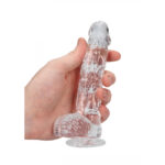 REALROCK 6'' Realistic Dildo With Balls - Clear 15.2 cm Dong - Image 4