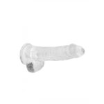 REALROCK 6'' Realistic Dildo With Balls - Clear 15.2 cm Dong - Image 5