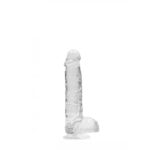 REALROCK 6'' Realistic Dildo With Balls - Clear 15.2 cm Dong - Image 6
