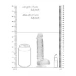 REALROCK 6'' Realistic Dildo With Balls - Clear 15.2 cm Dong - Image 8