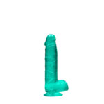 REALROCK 6'' Realistic Dildo With Balls - Turquoise 15.2 cm Dong - Image 3