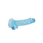 REALROCK 7'' Realistic Dildo With Balls - Blue 17.8 cm Dong - Image 4