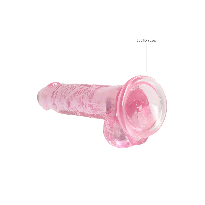 REALROCK 7'' Realistic Dildo With Balls - Pink 17.8 cm Dong - Image 7