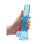 REALROCK 8'' Realistic Dildo With Balls - Blue 20.3 cm Dong - Image 2