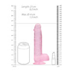 REALROCK 8'' Realistic Dildo With Balls - Pink 20.3 cm Dong - Image 8