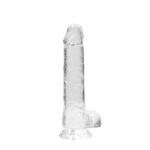 REALROCK 8'' Realistic Dildo With Balls - Clear 20.3 cm Dong - Image 2