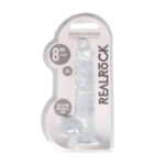 REALROCK 8'' Realistic Dildo With Balls - Clear 20.3 cm Dong - Image 3