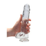 RealRock 9'' Realistic Dildo With Balls - Clear 22.9 cm Dong - Image 4