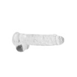 RealRock 9'' Realistic Dildo With Balls - Clear 22.9 cm Dong - Image 5