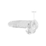RealRock 9'' Realistic Dildo With Balls - Clear 22.9 cm Dong - Image 7