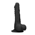 REALROCK 10'' Realistic Dong with Balls - Black - Black 25.4 cm Dong - Image 4