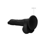 REALROCK 10'' Realistic Dong with Balls - Black - Black 25.4 cm Dong - Image 6