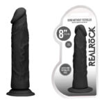 REALROCK 8'' Realistic Dildo - Black 20.3 cm Dong