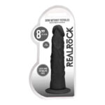 REALROCK 8'' Realistic Dildo - Black 20.3 cm Dong - Image 8
