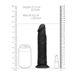 REALROCK 8'' Realistic Dildo - Black 20.3 cm Dong - Image 9