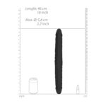 REALROCK 18'' Double Dildo - Black - Black 46 cm Double Dong - Image 7