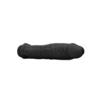 REALROCK 6'' Realistic Penis Sleeve - Black - Black 15.2 cm Penis Extension Sleeve - Image 5