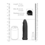 REALROCK 6'' Realistic Penis Sleeve - Black - Black 15.2 cm Penis Extension Sleeve - Image 8
