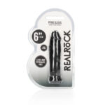 REALROCK 6'' Realistic Penis Sleeve - Black - Black 15.2 cm Penis Extension Sleeve - Image 9