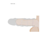 REALROCK 6'' Realistic Penis Sleeve - Flesh 15.2 cm Penis Extension Sleeve - Image 6