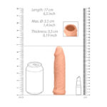 REALROCK 6'' Realistic Penis Sleeve - Flesh 15.2 cm Penis Extension Sleeve - Image 9