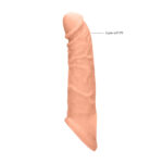 REALROCK 8'' Realistic Penis Extender with Rings - Flesh 20.3 cm Penis Extension Sleeve - Image 4