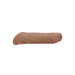 REALROCK 8'' Realistic Penis Extender with Rings - Tan - Tan 20.3 cm Penis Extension Sleeve - Image 6
