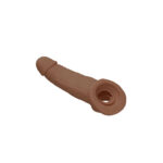 REALROCK 9'' Realistic Penis Extender with Rings - Tan - Tan 22.9 cm Penis Extension Sleeve - Image 5