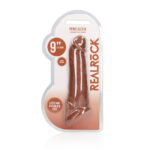 REALROCK 9'' Realistic Penis Extender with Rings - Tan - Tan 22.9 cm Penis Extension Sleeve - Image 9