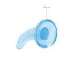 REALROCK Non Realistic Dildo With Suction Cup - 11.5 cm - Blue - Blue 11.5 cm Curved Pegging Dong - Image 4