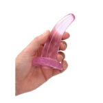 REALROCK Non Realistic Dildo With Suction Cup - 11.5 cm - Pink 11.5 cm Curved Pegging Dong - Image 2