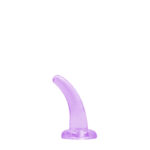 REALROCK Non Realistic Dildo With Suction Cup - 11.5 cm - Purple 11.5 cm Curved Pegging Dong - Image 3