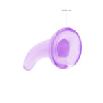 REALROCK Non Realistic Dildo With Suction Cup - 11.5 cm - Purple 11.5 cm Curved Pegging Dong - Image 4
