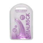 REALROCK Non Realistic Dildo With Suction Cup - 11.5 cm - Purple 11.5 cm Curved Pegging Dong - Image 6