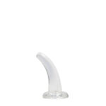 REALROCK Non Realistic Dildo With Suction Cup - 11.5 cm - Clear 11.5 cm Curved Pegging Dong - Image 3
