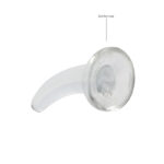 REALROCK Non Realistic Dildo With Suction Cup - 11.5 cm - Clear 11.5 cm Curved Pegging Dong - Image 4