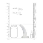 REALROCK Non Realistic Dildo With Suction Cup - 11.5 cm - Clear 11.5 cm Curved Pegging Dong - Image 5