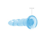 REALROCK Dildo With Suction - 17 cm - Blue - Blue 17 cm Dildo - Image 4