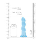 REALROCK Dildo With Suction - 17 cm - Blue - Blue 17 cm Dildo - Image 5