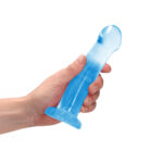 REALROCK Non Realistic Dildo With Suction Cup - 17 cm - Blue - Blue 17 cm Dong - Image 2