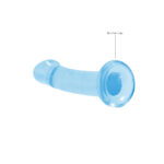 REALROCK Non Realistic Dildo With Suction Cup - 17 cm - Blue - Blue 17 cm Dong - Image 4